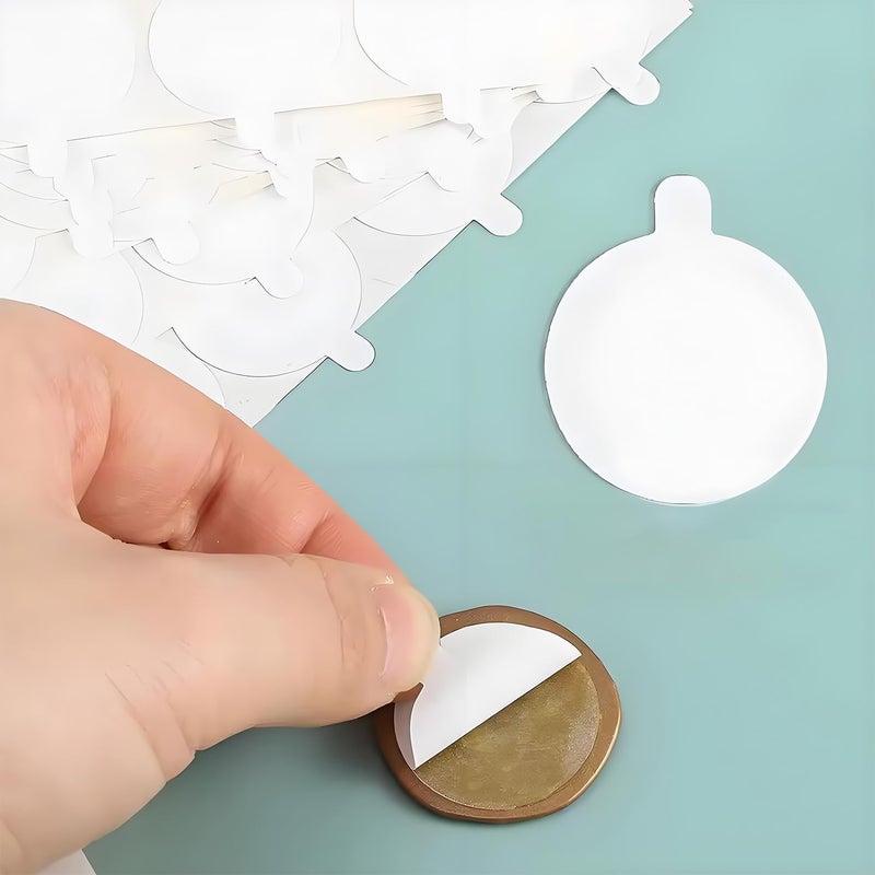 Gukoo 100 Pcs Double Sided Sticky Dots, 0.59" Museum Putty Clear Removable, Balloon Sticky Dots with Handle for Festival Home Office Party Poster Putty for Wall Decorations - Image 2